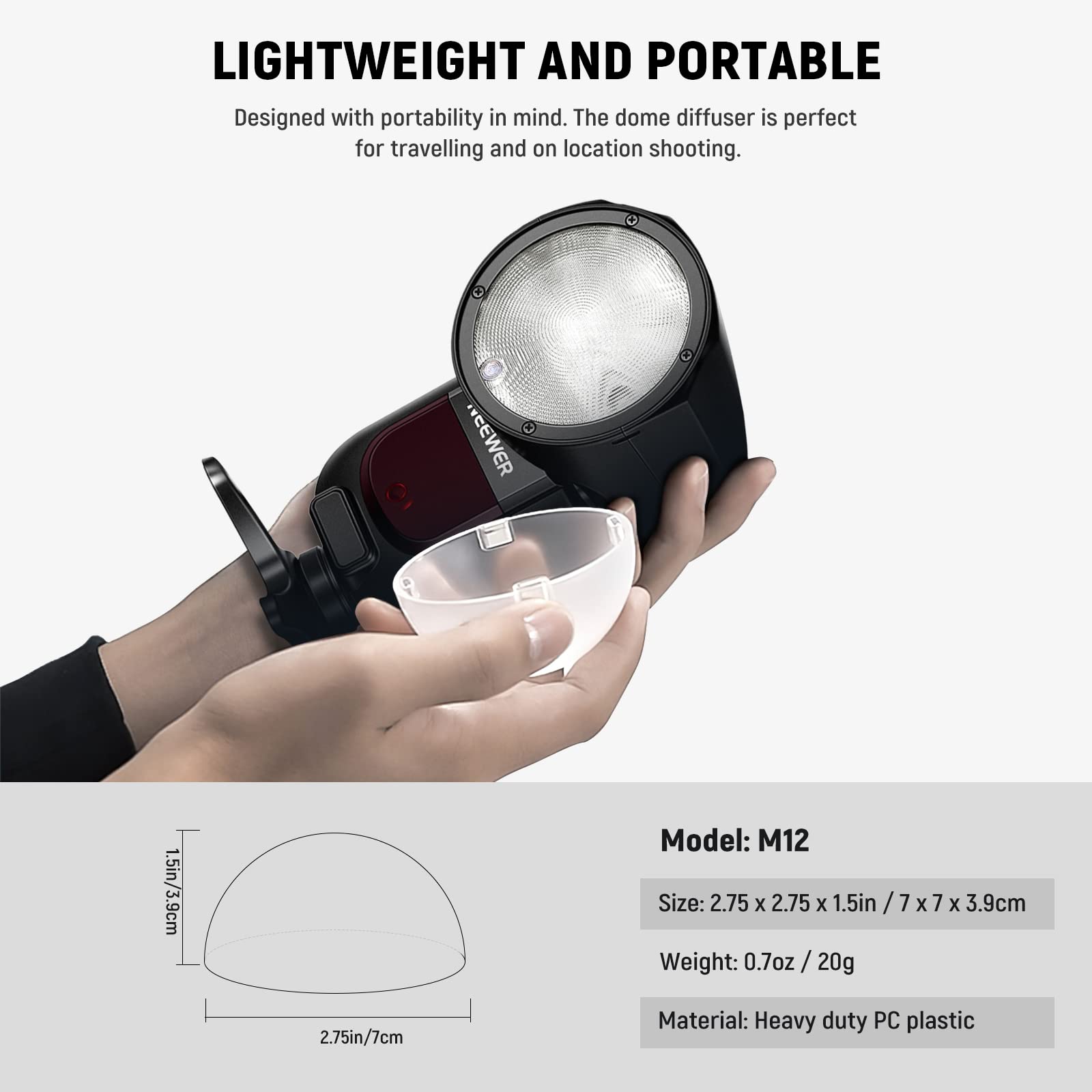 Foto 7 pulgar | Difusor De Cúpula Magnética Neewer Para Z2 Z1 Speedlite Flash - Venta Internacional.