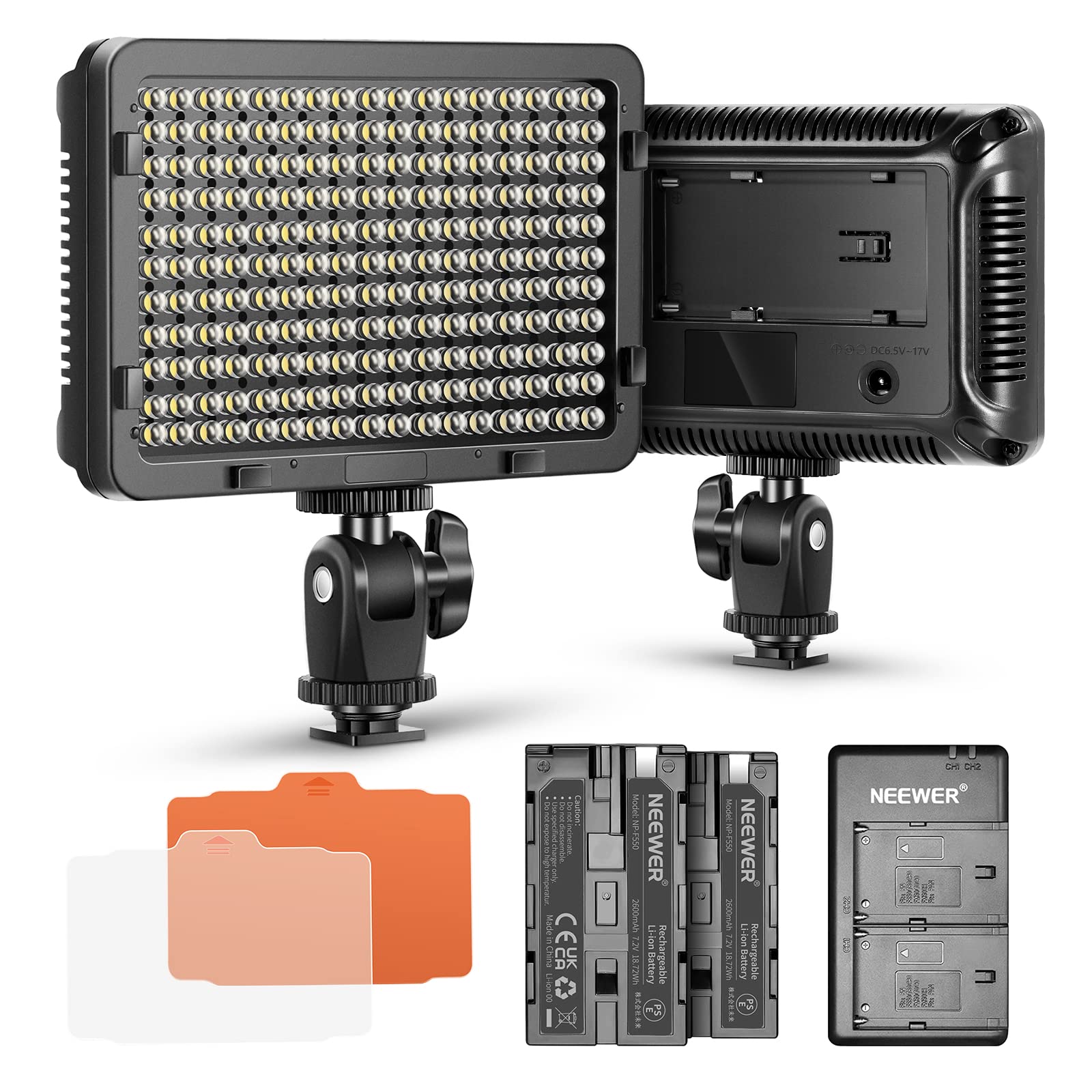 Foto 1 | Luz Led De Vídeo Neewer 176 Regulable Con 2 Baterías De 2600 Mah - Venta Internacional.