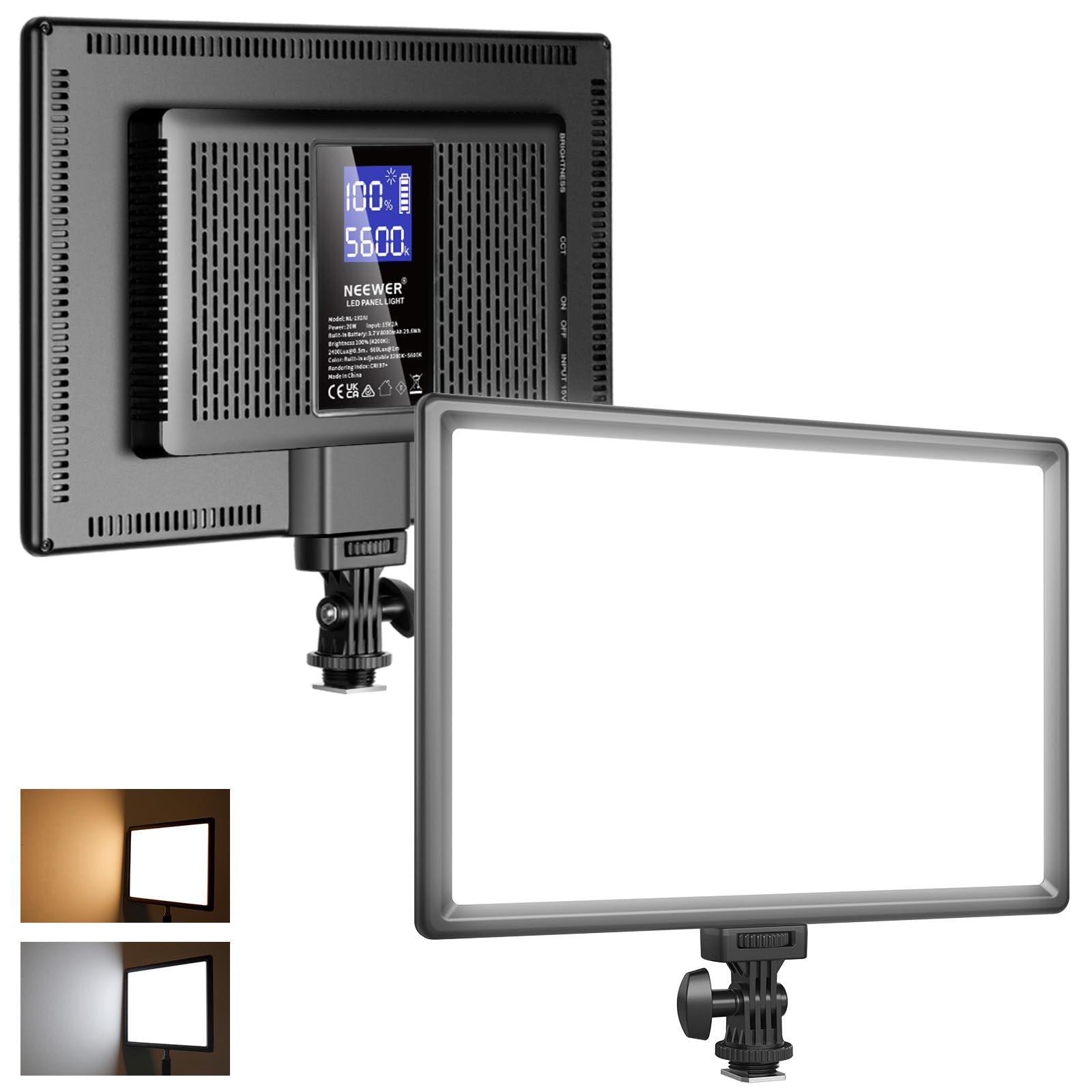 Foto 2 pulgar | Panel De Luz De Vídeo Led Neewer Nl-192ai De 20 W Con Batería De 8000 Mah - Venta Internacional.
