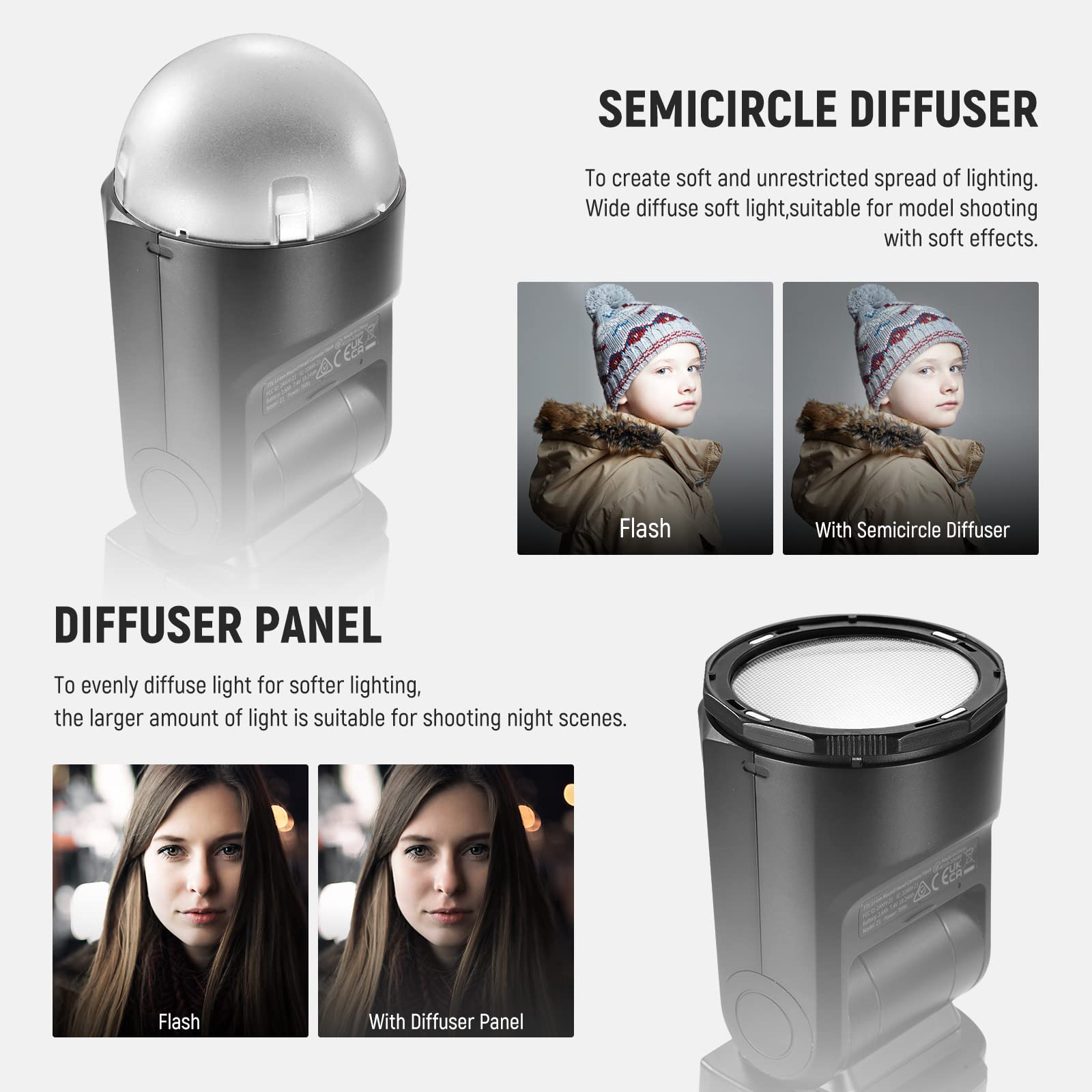 Foto 3 | Kit De Accesorios Flash Neewer Round Head Para Z2 Z1 Speedlite - Venta Internacional.
