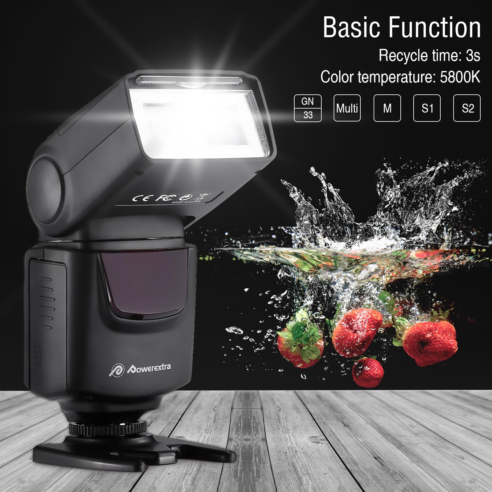 Foto 2 | Flash De Cámara Speedlite Powerextra Df-400 Para Canon Nikon - Venta Internacional.