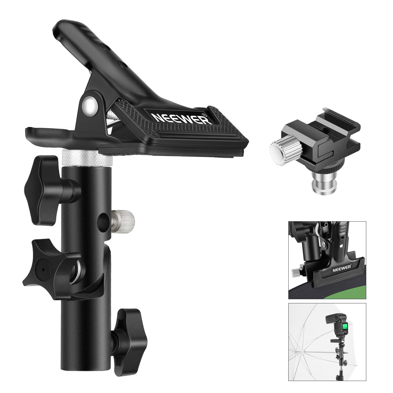 Foto 1 | Soporte De Pinza Y Adaptador Cold Shoe Para Estudio Fotográfico Neewer - Venta Internacional.