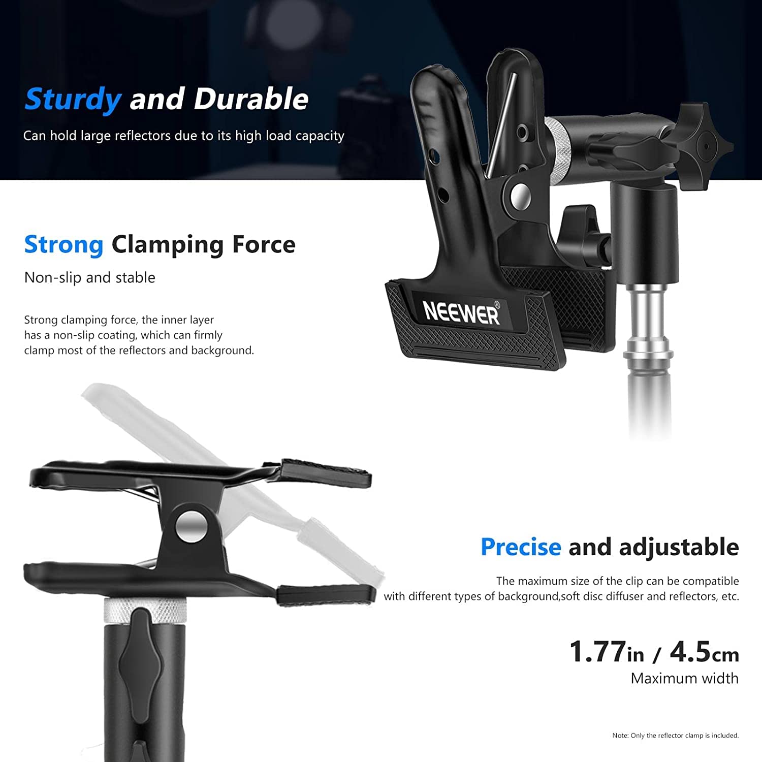 Foto 4 | Soporte De Pinza Y Adaptador Cold Shoe Para Estudio Fotográfico Neewer - Venta Internacional.