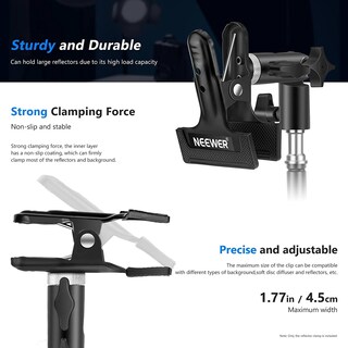Foto 4 | Soporte De Pinza Y Adaptador Cold Shoe Para Estudio Fotográfico Neewer - Venta Internacional.