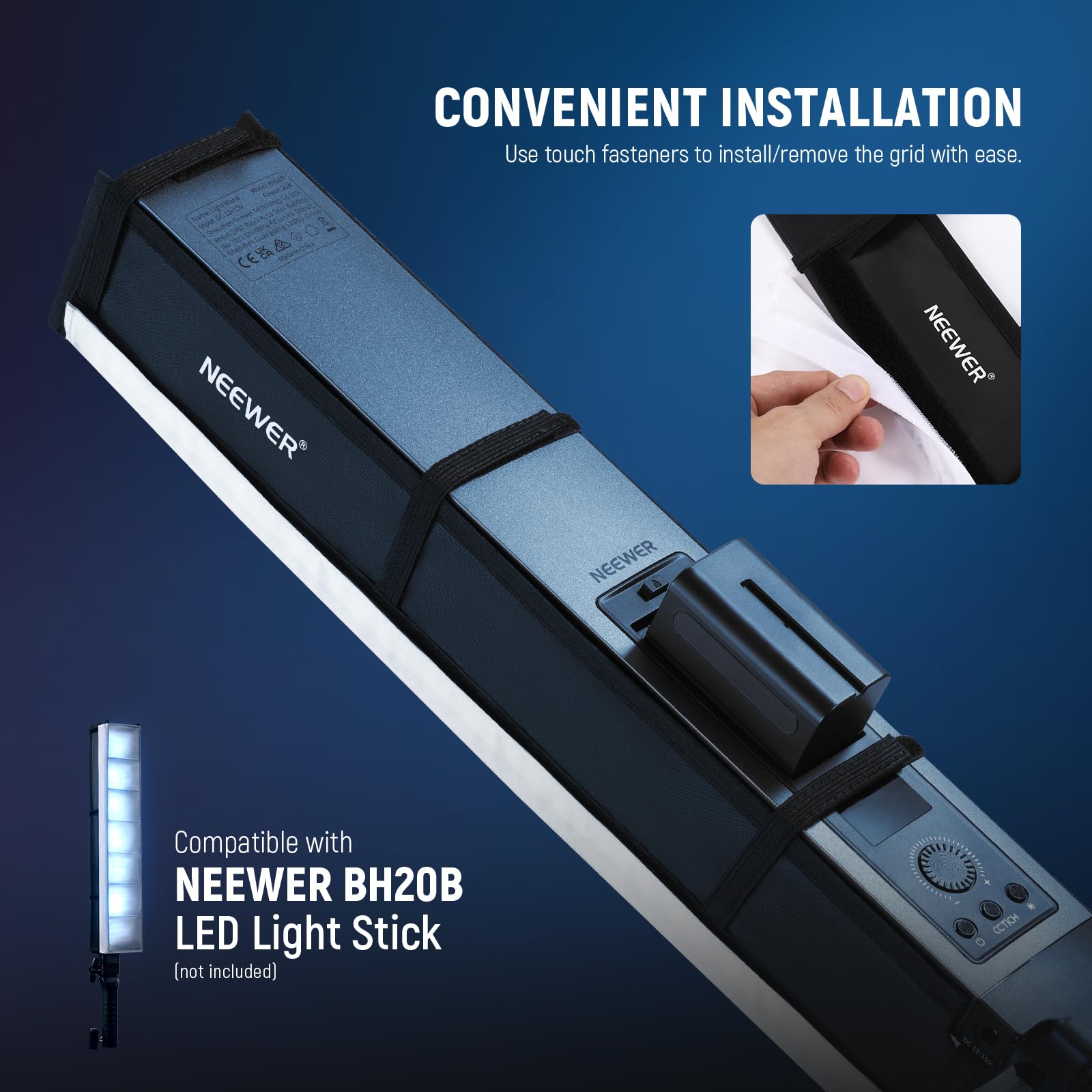 Foto 3 pulgar | Difusor Softbox Grid Strip Para Lámpara Led Neewer Bh20b - Venta Internacional.