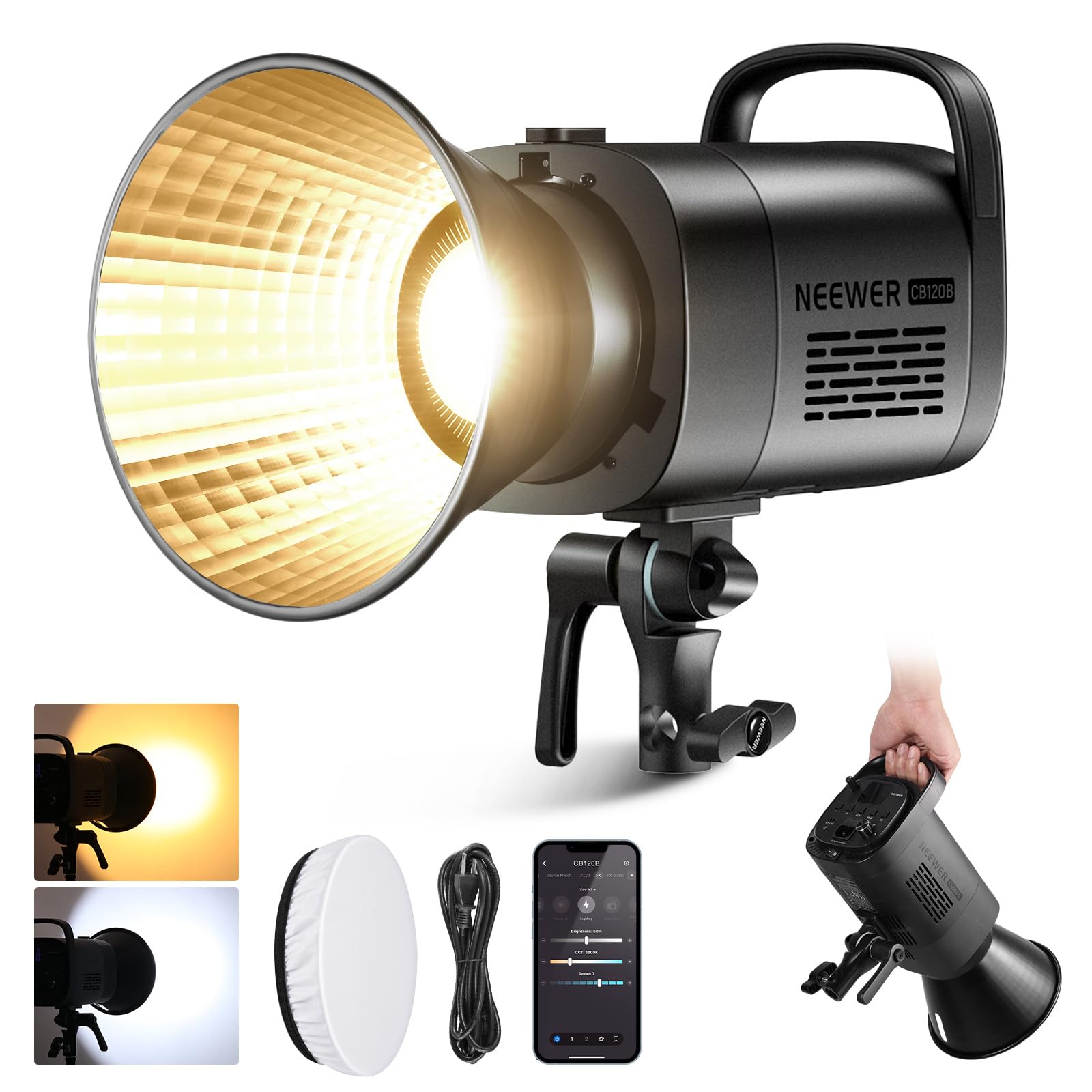 Foto 2 pulgar | Lámpara Led De Vídeo Neewer Cb120b De 120 W, 7800 Lux, 2700 K-6500 K - Venta Internacional.
