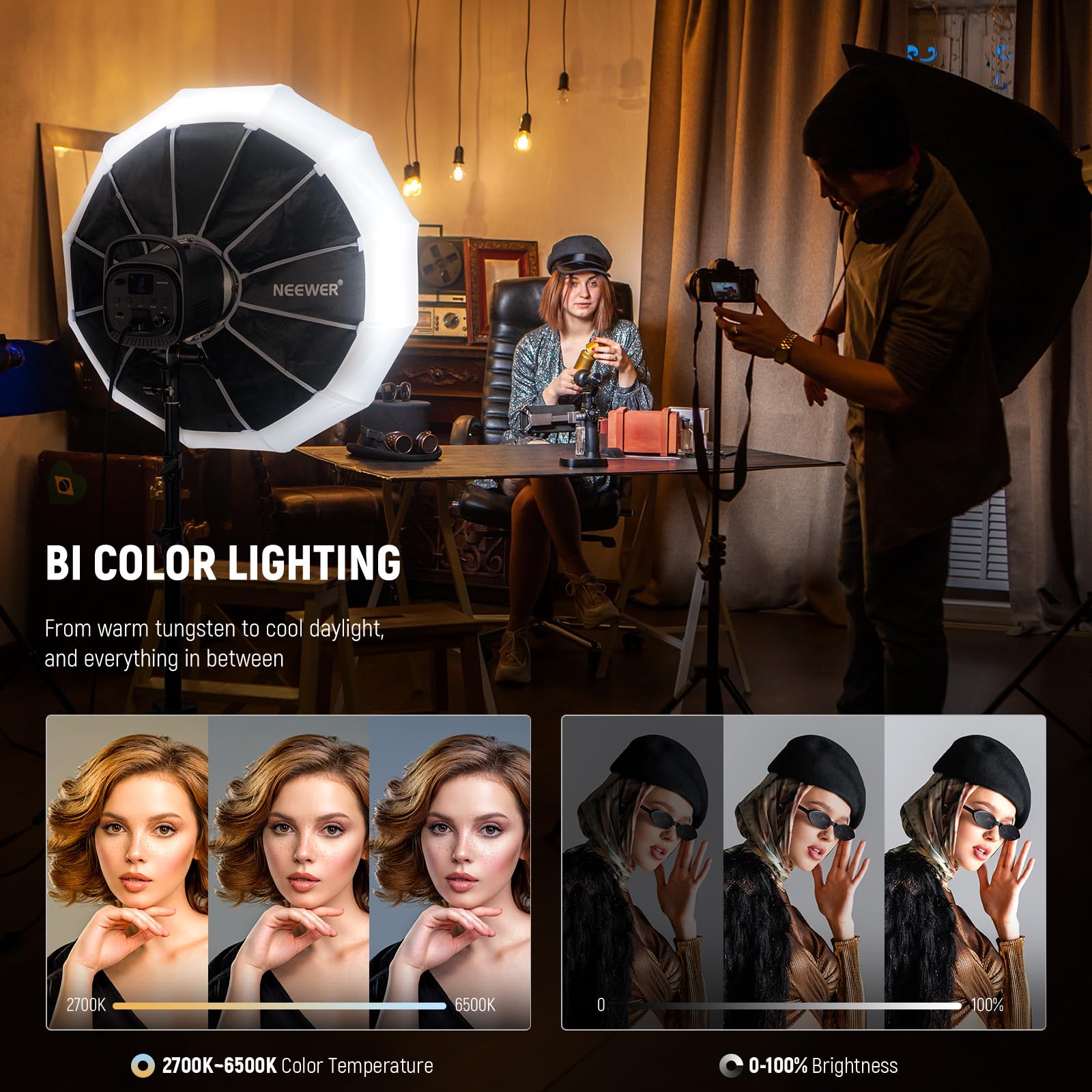Foto 3 pulgar | Lámpara Led De Vídeo Neewer Cb120b De 120 W, 7800 Lux, 2700 K-6500 K - Venta Internacional.