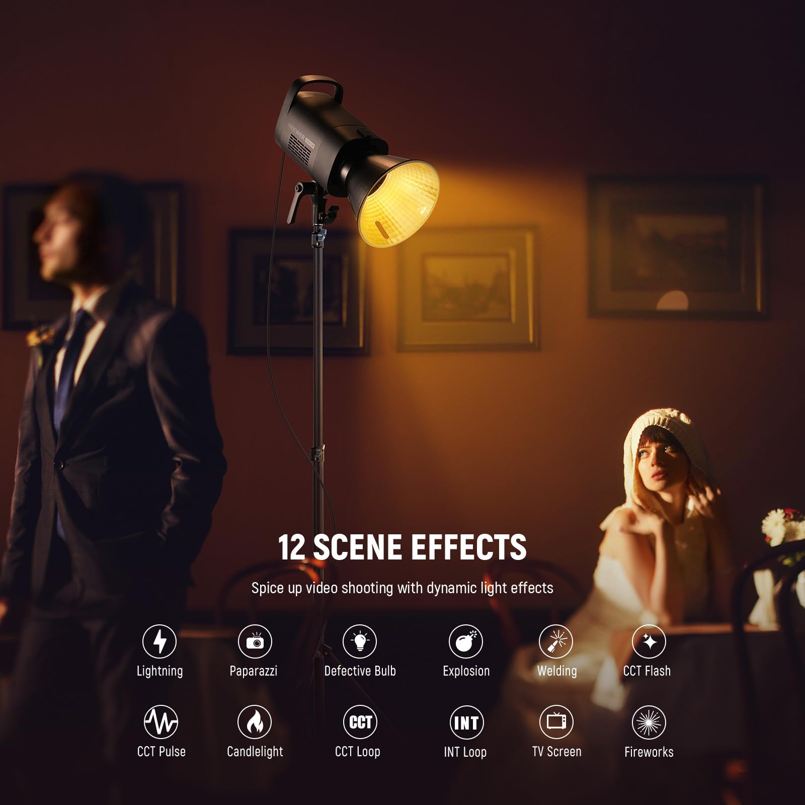 Foto 5 | Lámpara Led De Vídeo Neewer Cb120b De 120 W, 7800 Lux, 2700 K-6500 K - Venta Internacional.