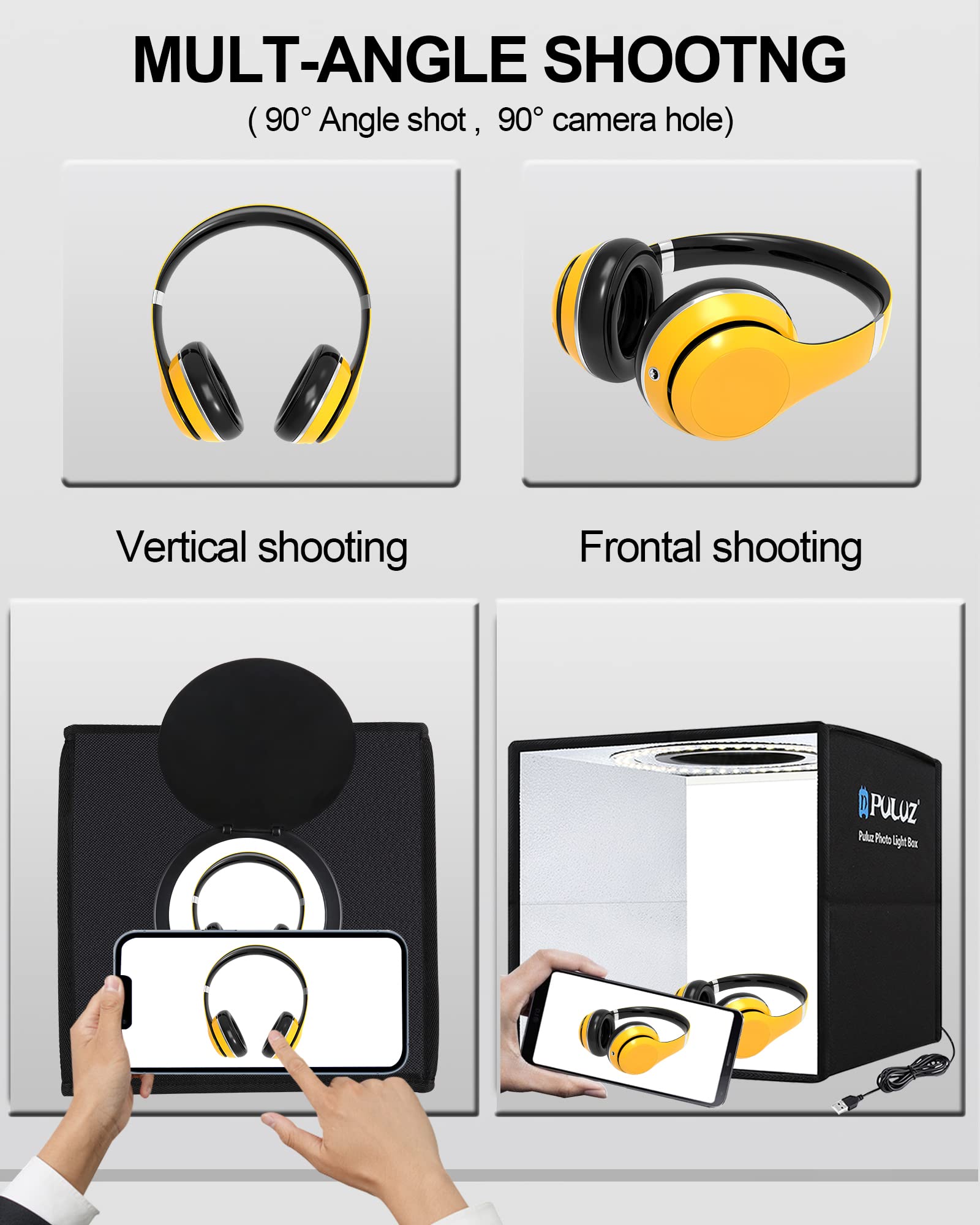 Foto 2 | Caja De Luz Puluz Pequeña Portátil Plegable Con Led Para Estudio Fotográfico - Venta Internacional.