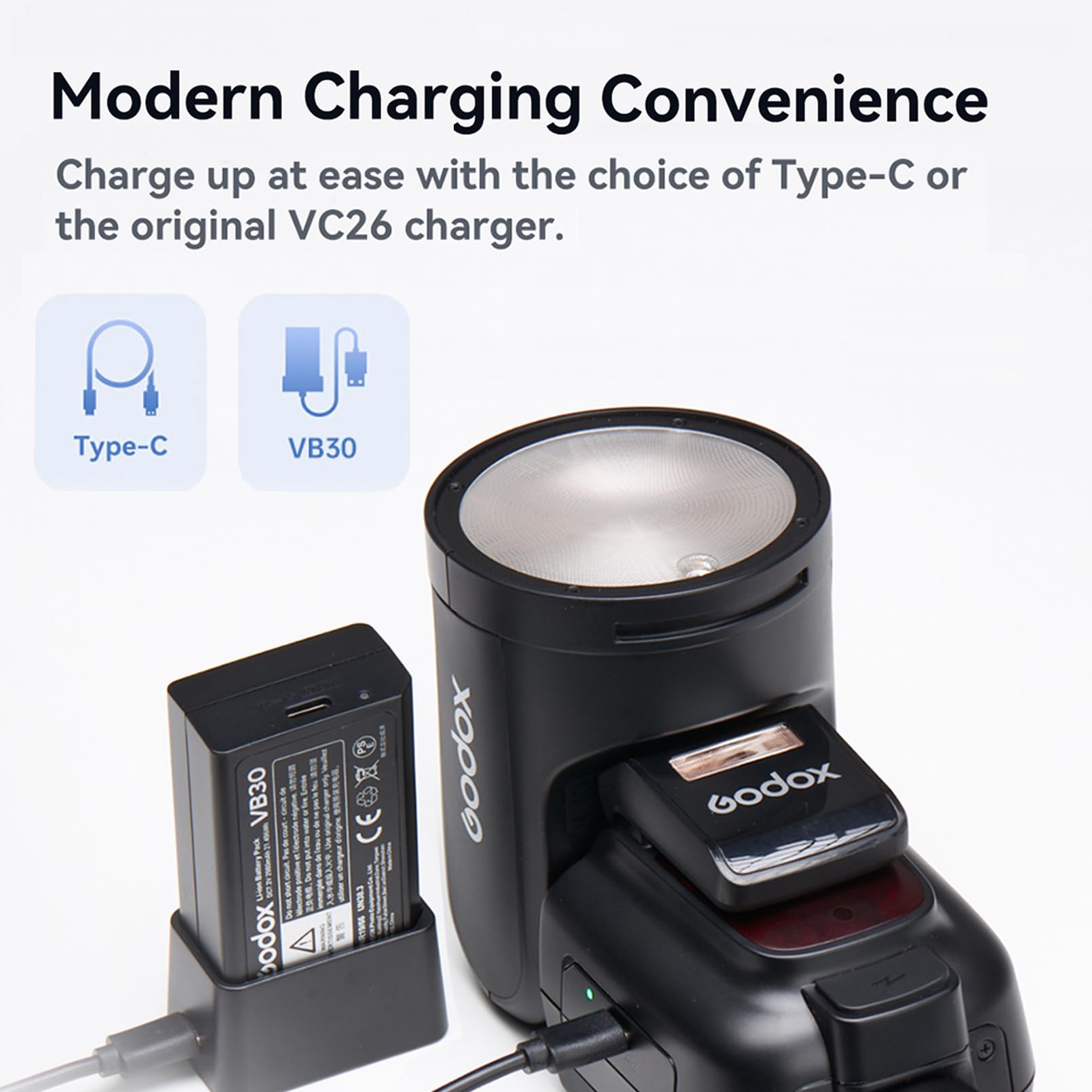 Foto 5 pulgar | Paquete De Baterías Godox V1 Pro Vb30 7.2v 2980mah Litio - Venta Internacional.