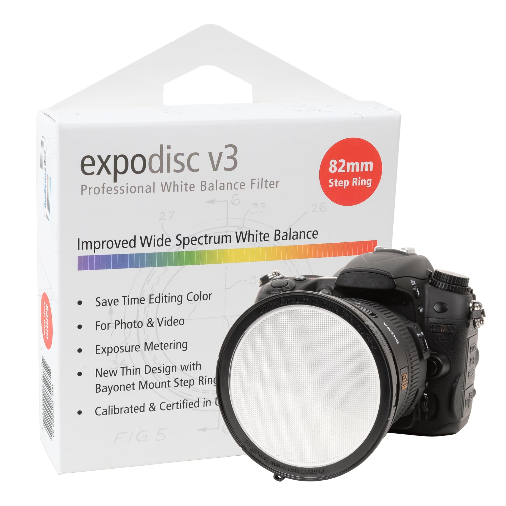 Filtro De Balance De Blancos Expodisc V3 Professional (82 Mm) - Venta Internacional.