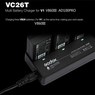 Foto 2 | Kit De Cargador De Batería Triple Godox Vc26t Para Godox Flash - Venta Internacional.