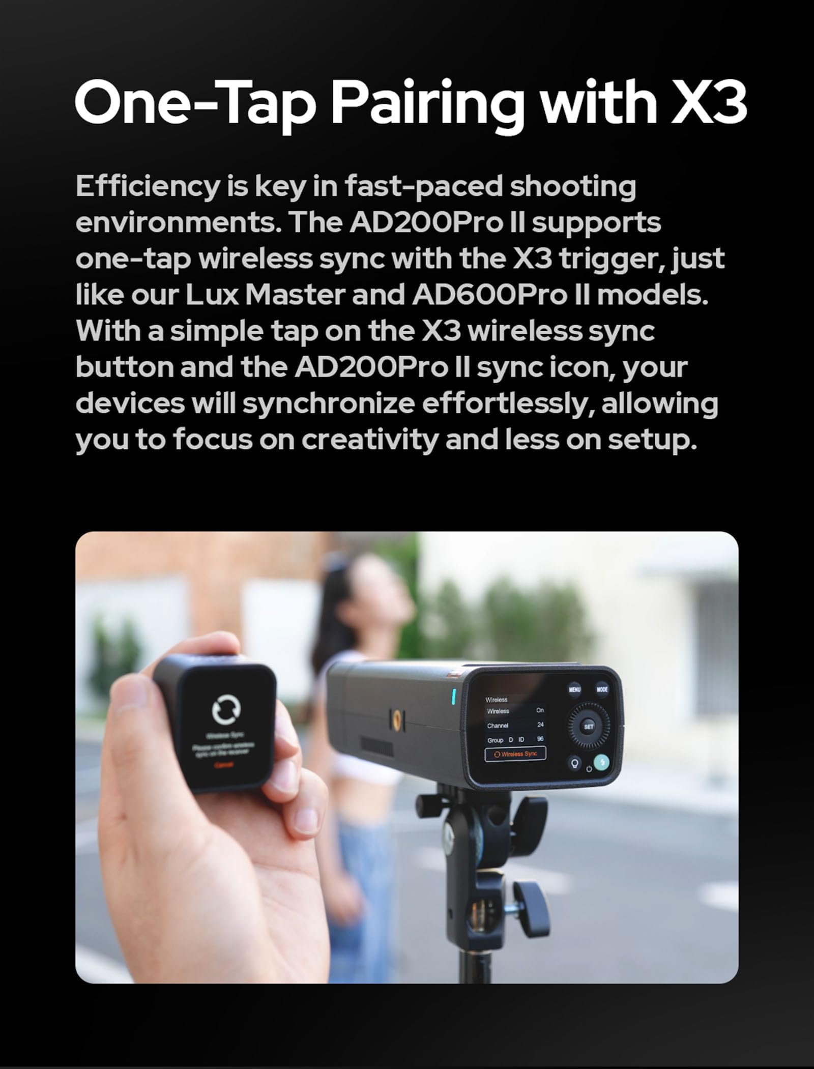 Foto 3 | Flash Godox Ad200 Pro Ii Con Sincronización X3, 200 W De Potencia - Venta Internacional.