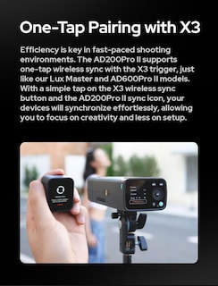 Foto 3 | Flash Godox Ad200 Pro Ii Con Sincronización X3, 200 W De Potencia - Venta Internacional.