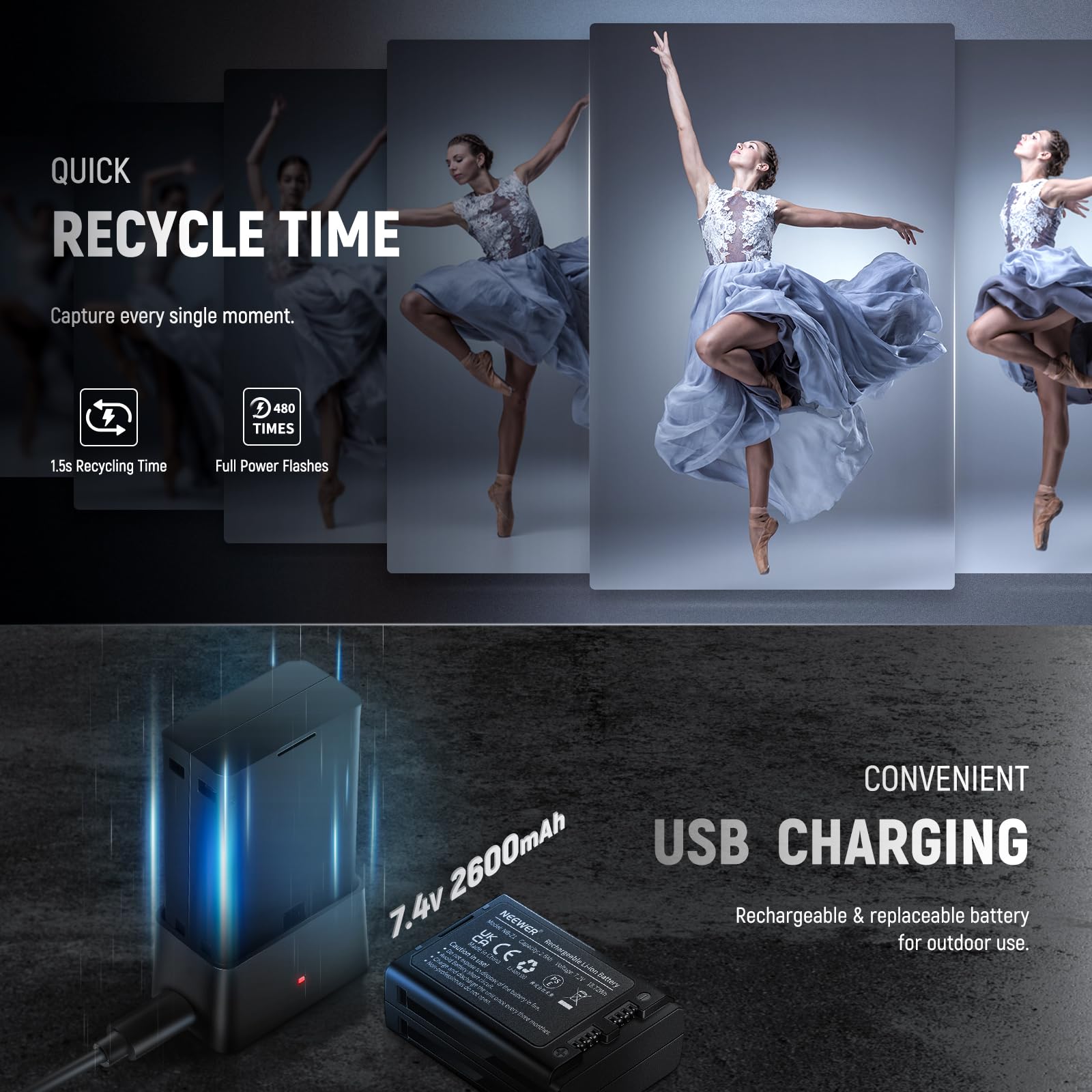 Foto 6 | Cabezal Redondo Flash Speedlite Neewer Z1-c Ttl Para Canon - Venta Internacional.
