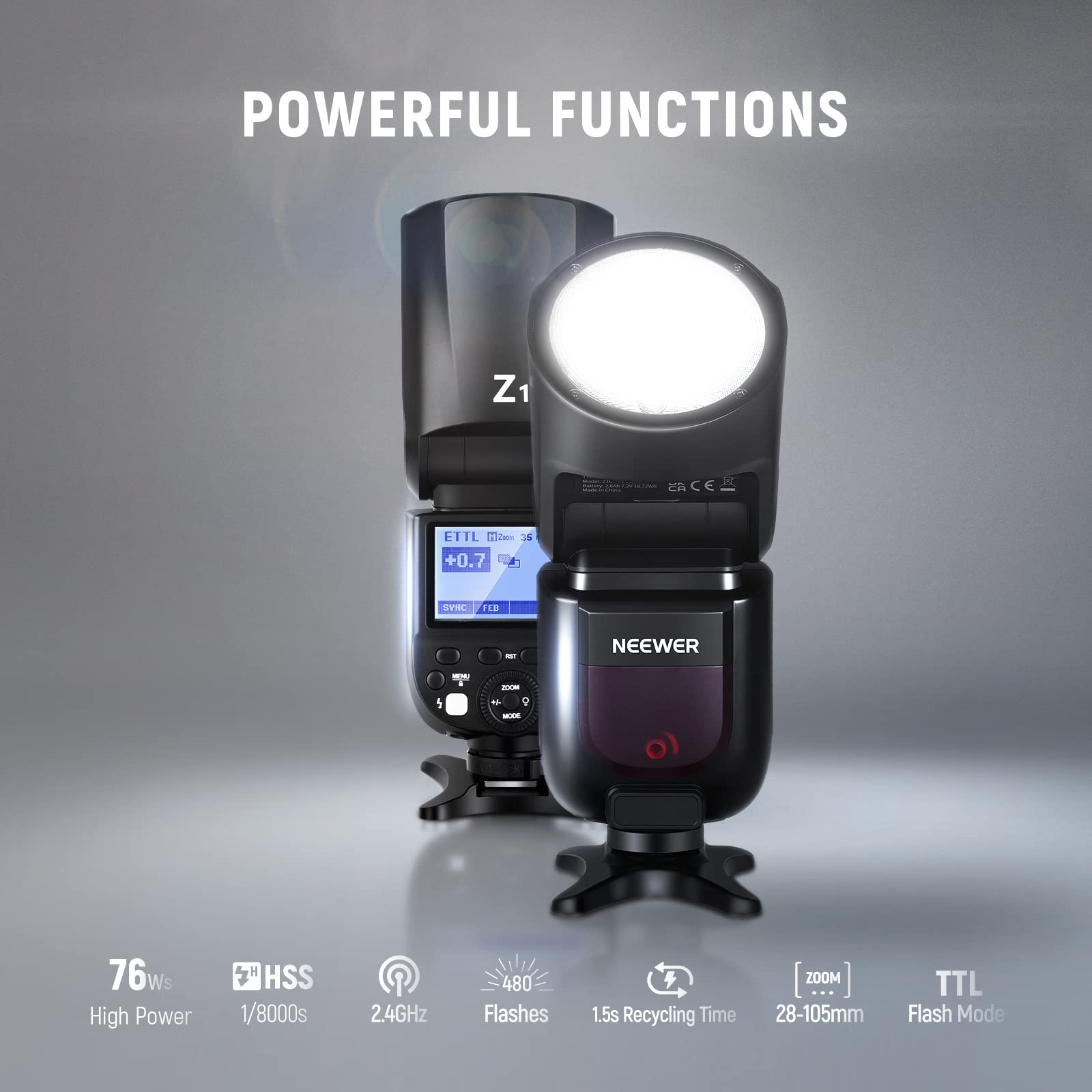 Foto 2 | Flash Speedlite Neewer Z1-c Ttl Para Cámaras Réflex Digitales Canon - Venta Internacional.