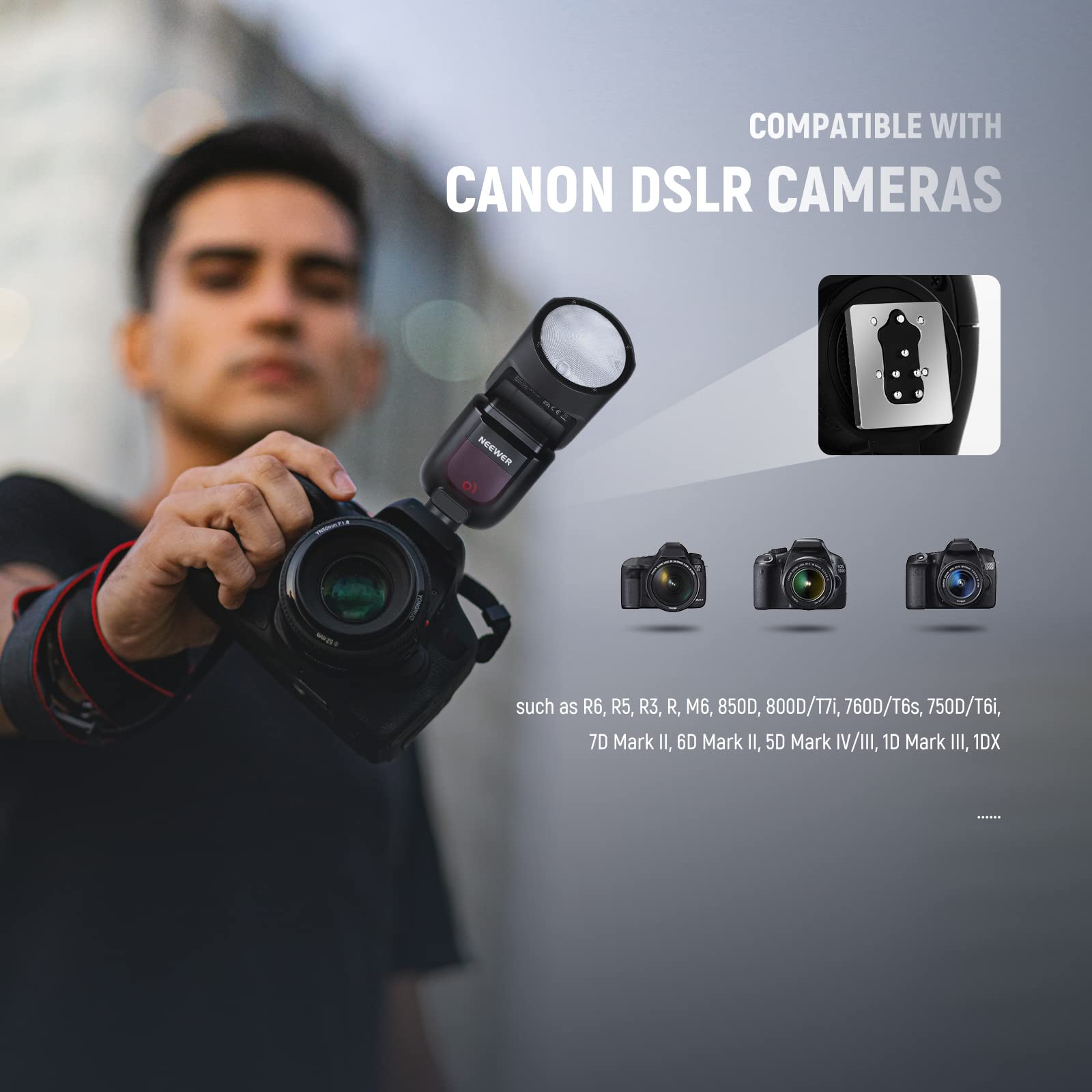 Foto 7 | Flash Speedlite Neewer Z1-c Ttl Para Cámaras Réflex Digitales Canon - Venta Internacional.