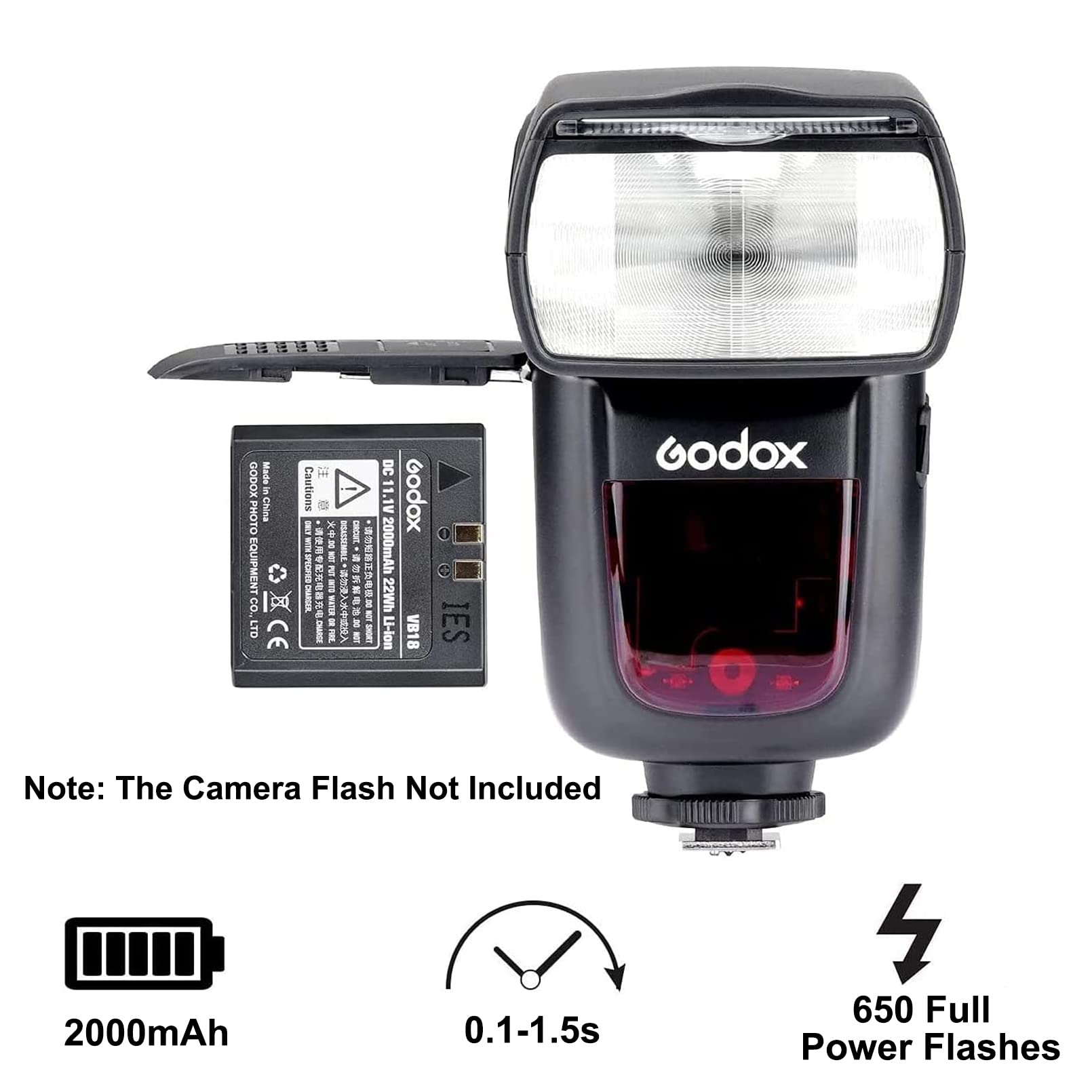 Foto 3 pulgar | Batería De Repuesto Godox Vb18 Recargable 11.1v 2000mah - Venta Internacional.