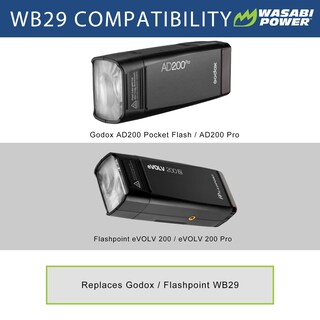 Foto 2 | Batería Wasabi Power Wb29 Para Godox Ad200, Ad300, Flashpoint - Venta Internacional.