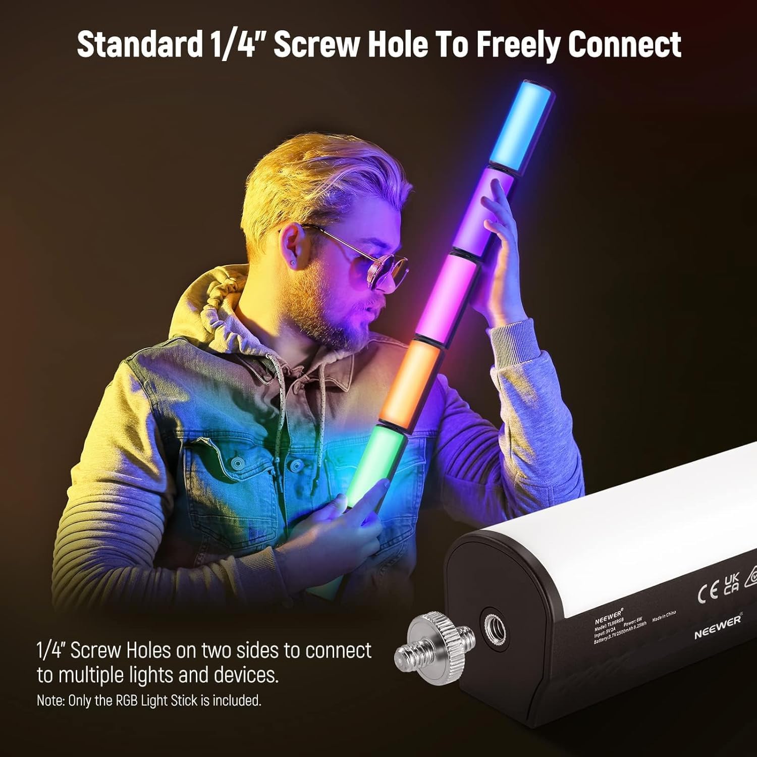 Foto 5 | Lámpara Led De Vídeo Neewer Tl96rgb Con Batería De 2500 Mah - Venta Internacional.