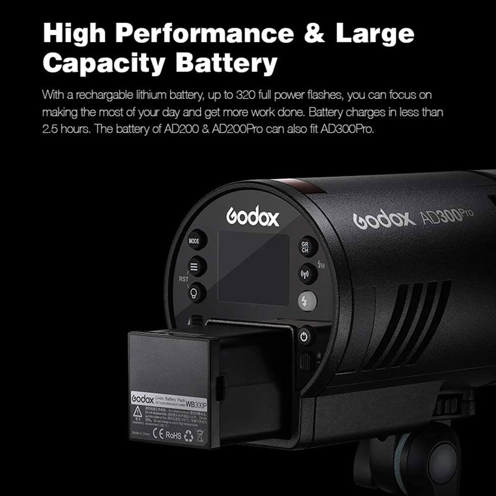 Foto 4 pulgar | Flash Exterior Godox Ad300pro Ad300 Pro 300w 5600k - Venta Internacional.