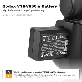 Foto 2 | Paquete De Baterías Godox Vb26b 7.2v/2980mah/21.45wh Para V1, V850iii Y V860iii - Venta Internacional.