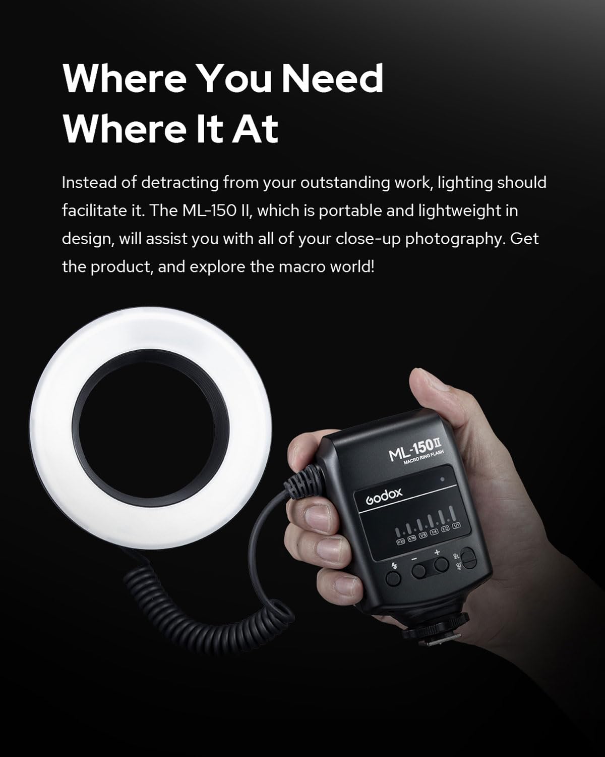 Foto 7 | Macro Ring Flash Godox Ml150 Ii Para Sony Canon Nikon Fuji - Venta Internacional.