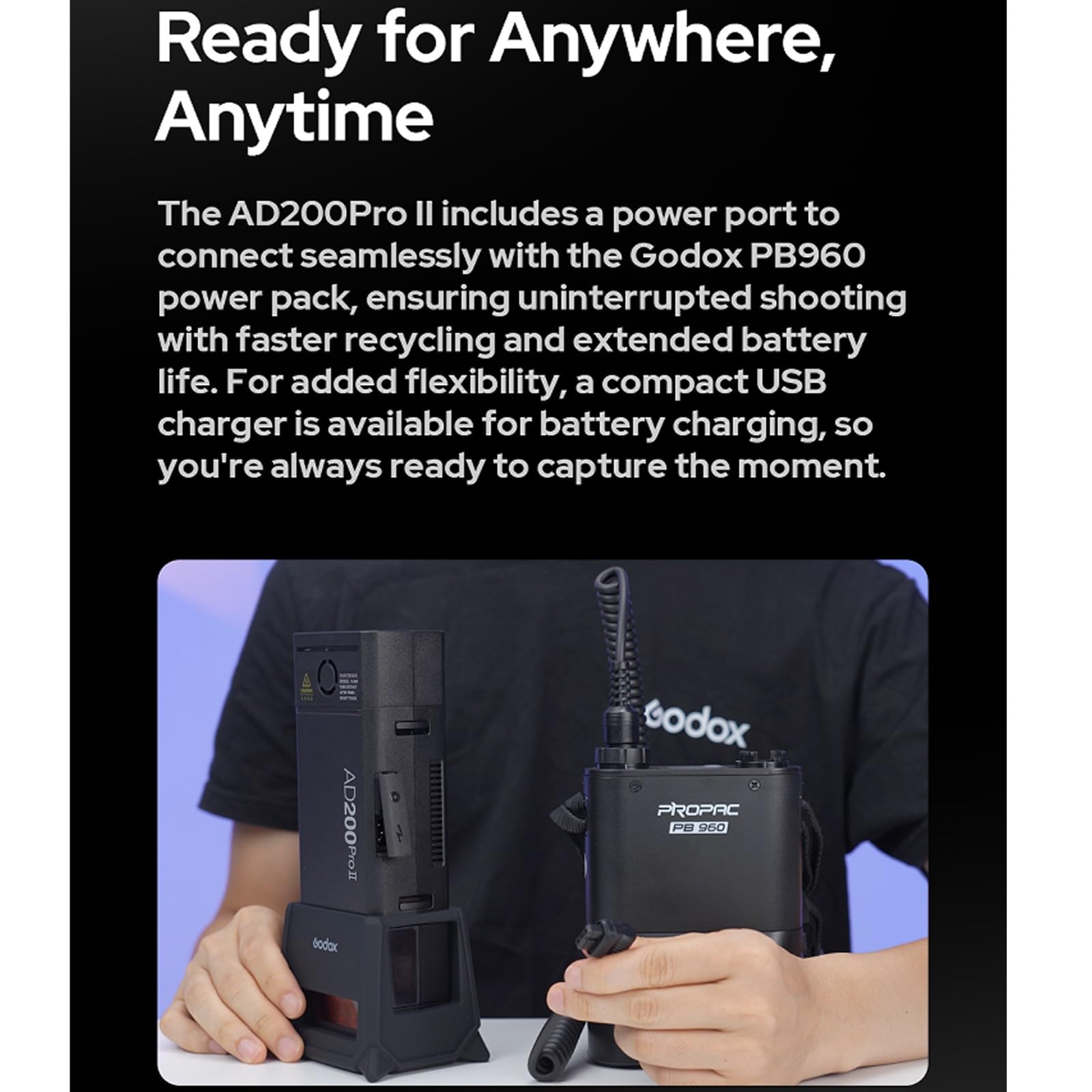 Foto 4 pulgar | Flash Estroboscópico Godox Ad200 Pro Ii Ad200 Pro Ii 200 W, 2,4 G Ttl - Venta Internacional.