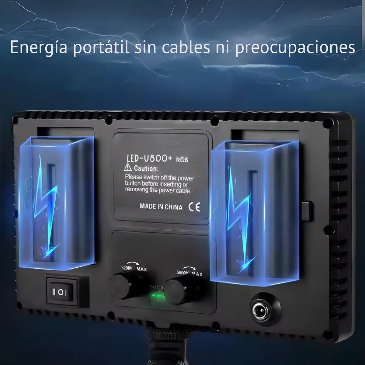 Foto 3 | Panel LED Profesional 40W con Trípode 2.1m, Control Remoto y Batería Recargable – Luz Ajustable 3200K a 6500K