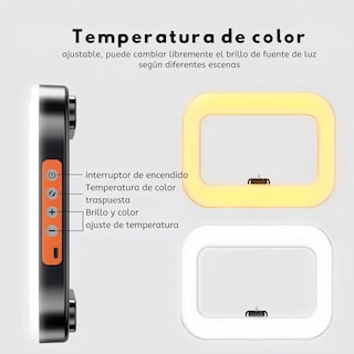 Foto 5 | Set 2 Aros De Luz Led Rectangular Recargable Con Trípode 2.1 m Cabezal De Rotación Y Soporte Celular – 3