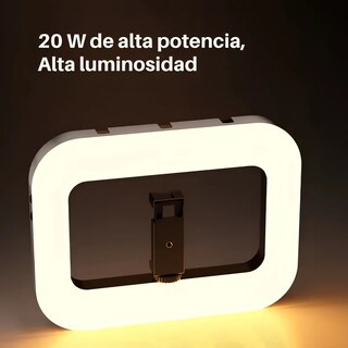 Foto 8 | Set 2 Aros De Luz Led Rectangular Recargable Con Trípode 2.1 m Cabezal De Rotación Y Soporte Celular – 3