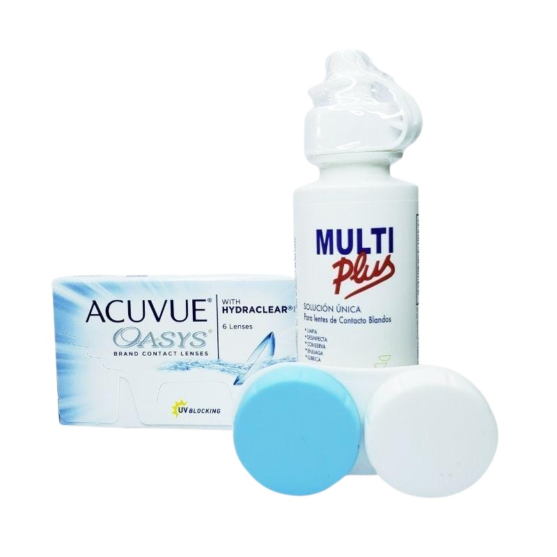 Foto 2 pulgar | 1 Caja con 6 Lentes Acuvue Oasys D -2.50 incluye Solución