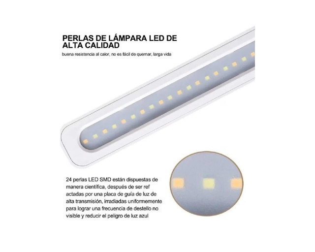 Foto 5 pulgar | Lámpara Led de Escritorio Frutivegie color Blanco Recargable USB 4000mah
