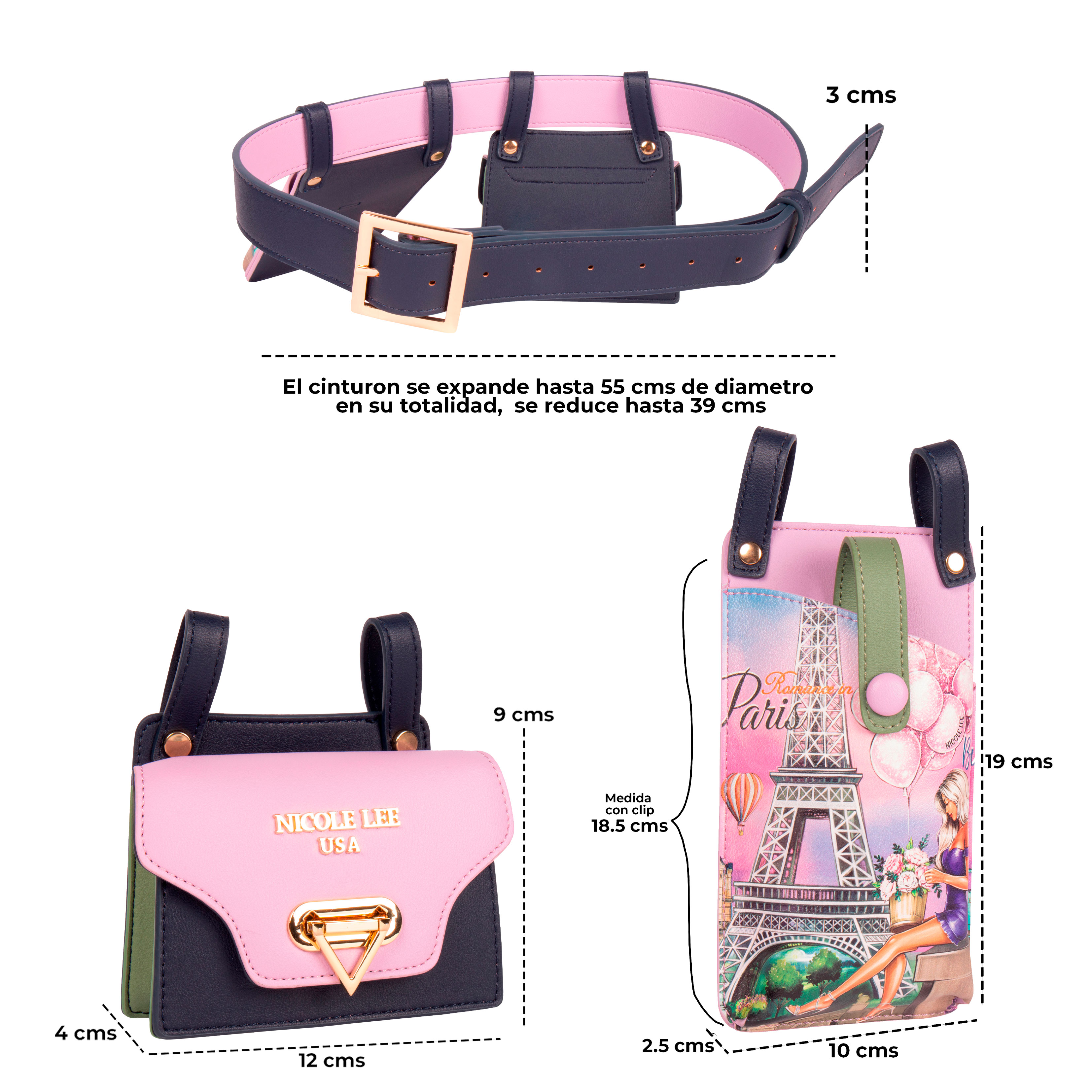 Foto 4 pulgar | Cangurera Nicole Lee Estampada Romance In Paris