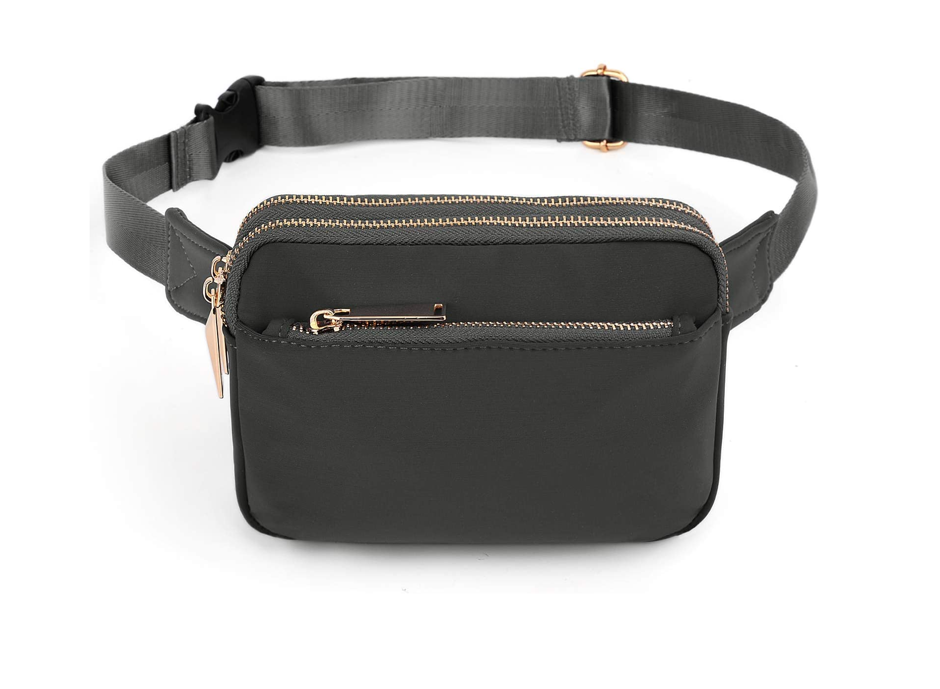 Cangurera Malubero color Gris de Nailon Impermeable Unisex