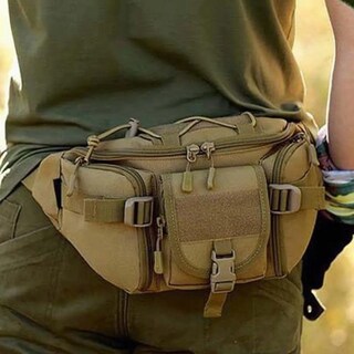 Foto 2 | Cangurera PETUKITA BOX Riñonera Fl color Marrón Tipo Táctica Impermeable Multifunción