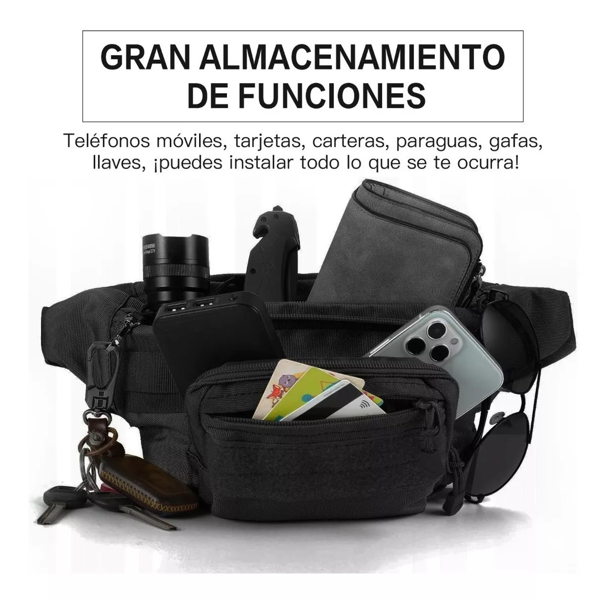 Foto 5 pulgar | Cangurera Táctica Impermeable Eo Safe Imports Esi-5540 color Negro