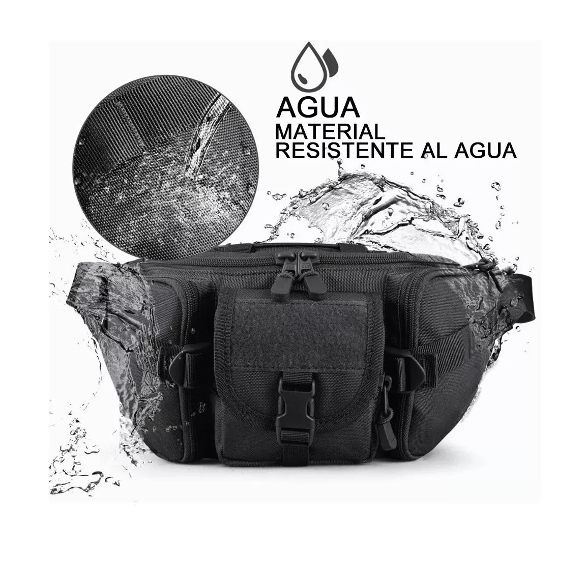 Foto 3 | Cangurera Belug Impermeable color Negro