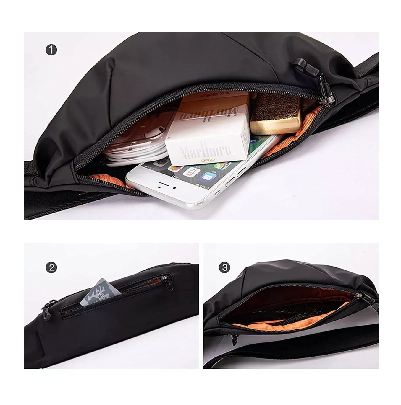 Foto 5 pulgar | Bolsa de Cinturón BELUG color Negro Impermeable para Hombre