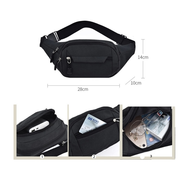 Foto 3 | Cangurera Funbu color Negro Deportiva Premium de Viaje