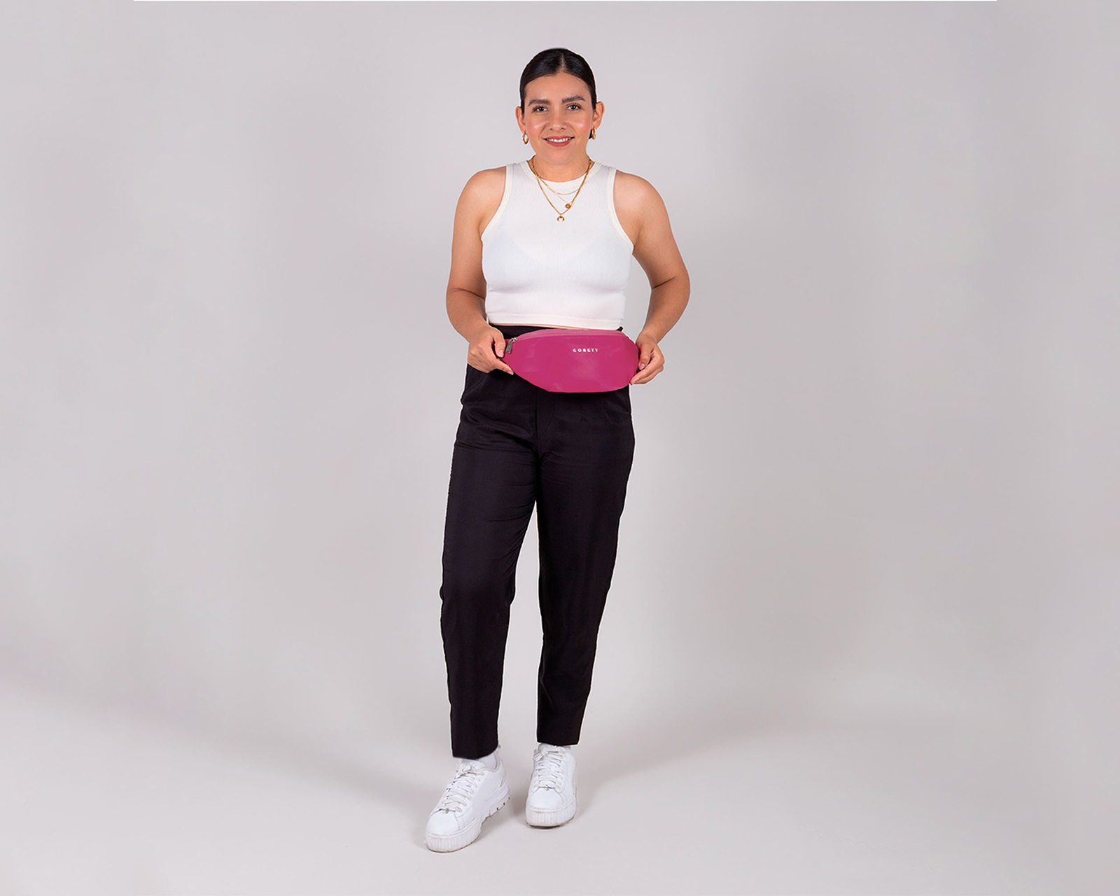 Foto 9 pulgar | Cangurera Gorett Sinai Rosa para Mujer