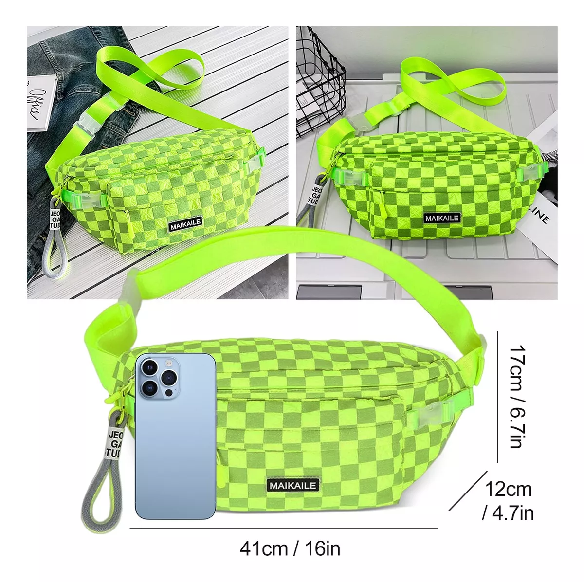 Foto 3 | Cangurera Riñonera Deportiva para Mujer/Hombre Eo Safe Imports  Esi-12798 color Verde