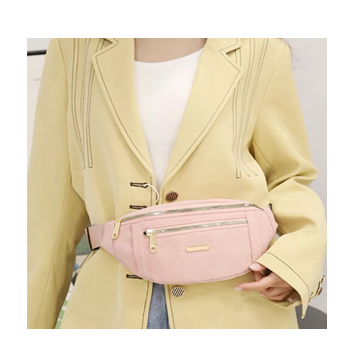 Foto 2 | Cangurera Belug Rosa Impermeable para Mujer