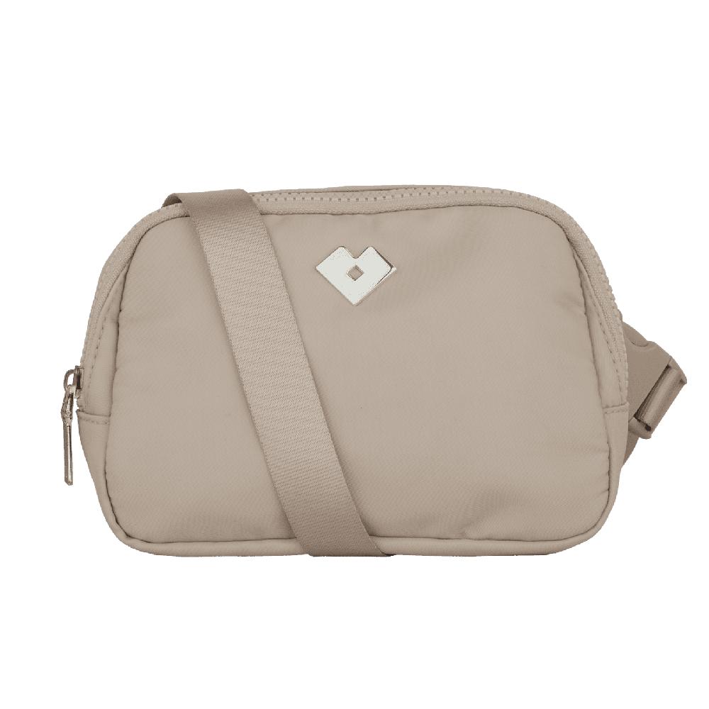 Cangurera Luckyly Mina Beige Ligera y Resistente al Agua
