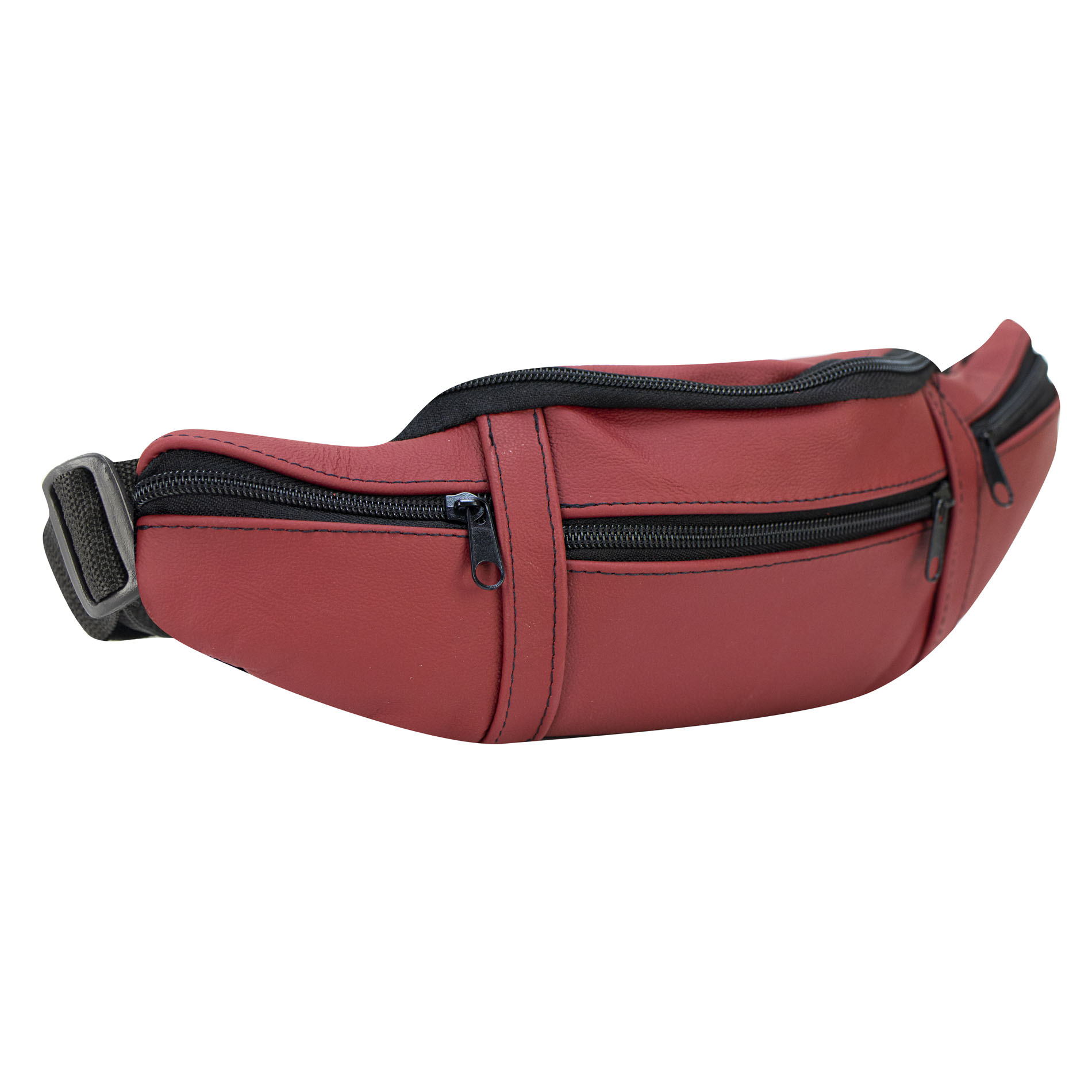 Foto 3 pulgar | Cangurera Unisex Rojo Piel Piel Menfis Nueva Imagen