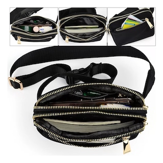 Foto 4 | Cangurera Con Tres Bolsillos De Cremallera Eo Safe Imports Esi-14465 Negro