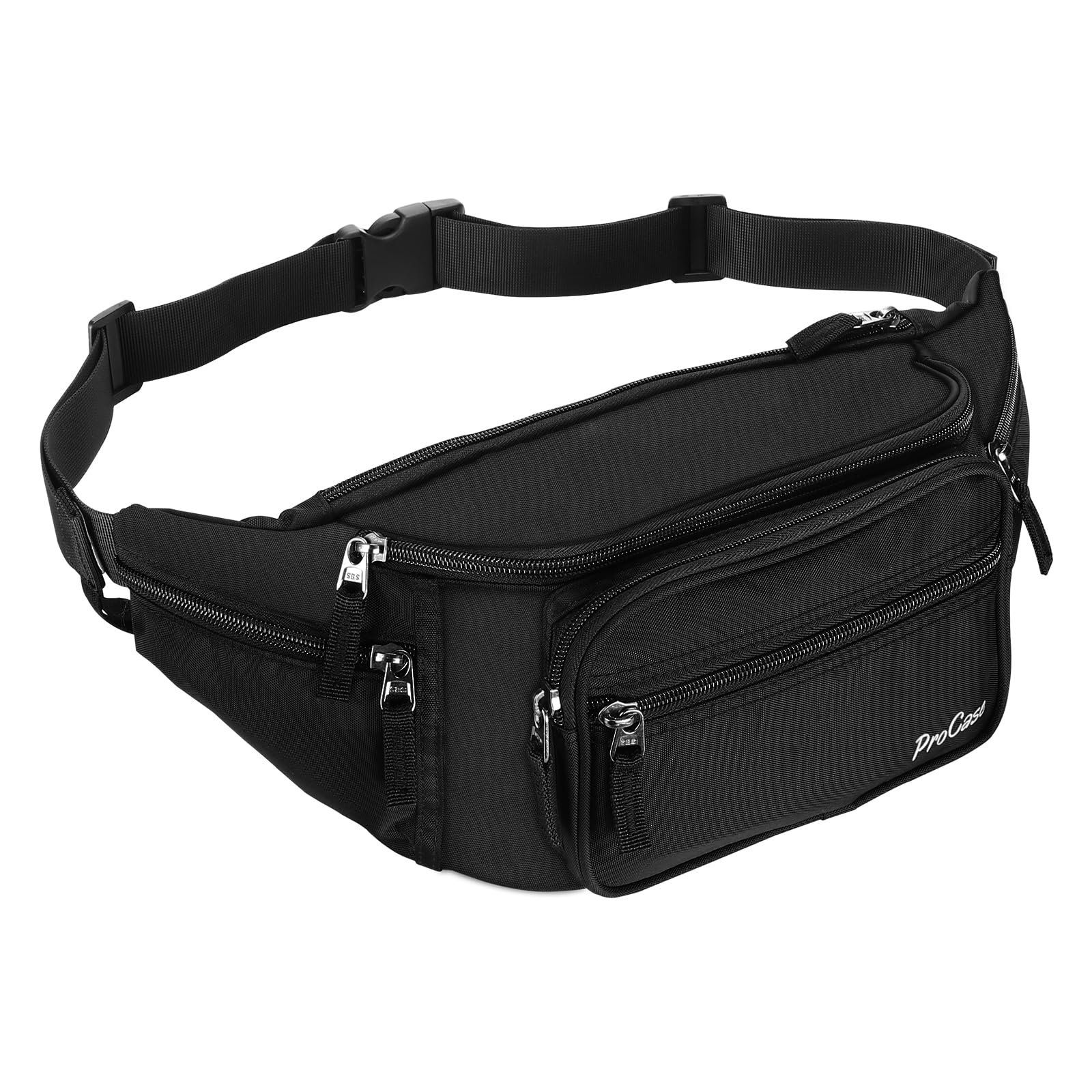 Riñonera Fanny Pack Procase Para Viajes, Senderismo Y Correr, Color Negro - Venta Internacional.