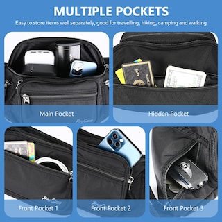 Foto 4 | Riñonera Fanny Pack Procase Para Viajes, Senderismo Y Correr, Color Negro - Venta Internacional.