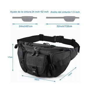 Foto 2 | Cangurera Impermeable Riñonera Deportiva Eo Safe Imports Esi-6268-1 Negro