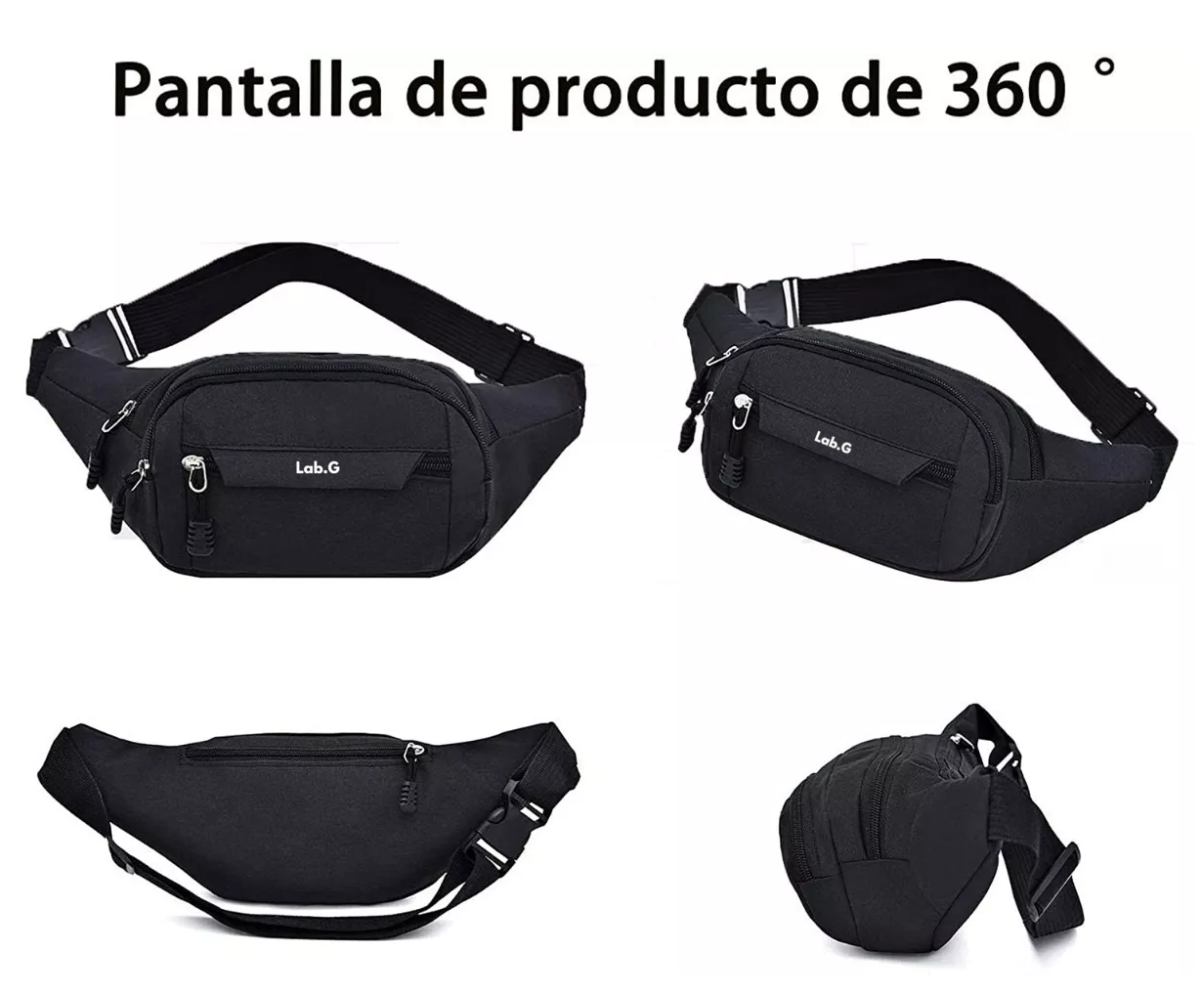 Foto 3 | Canguera Riñonera Lab.g Premium - Deportiva Y De Viaje Negro